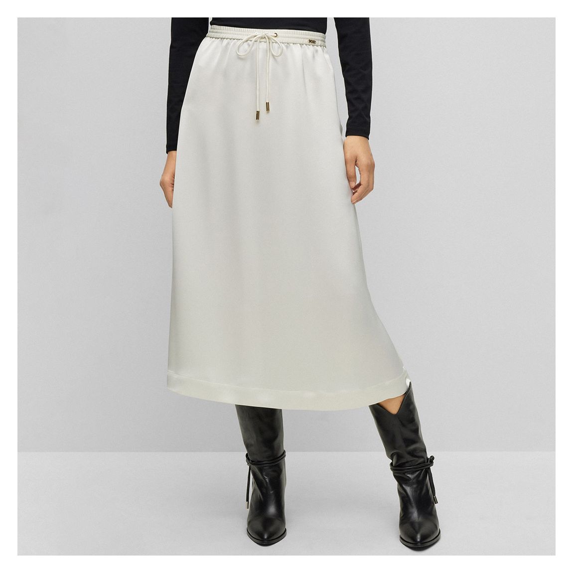 White Vesala Midi Skirt main product photo