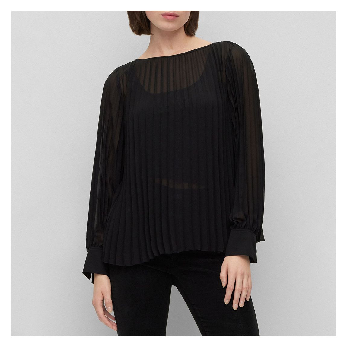Black Ipuna Pleated Blouse main product photo
