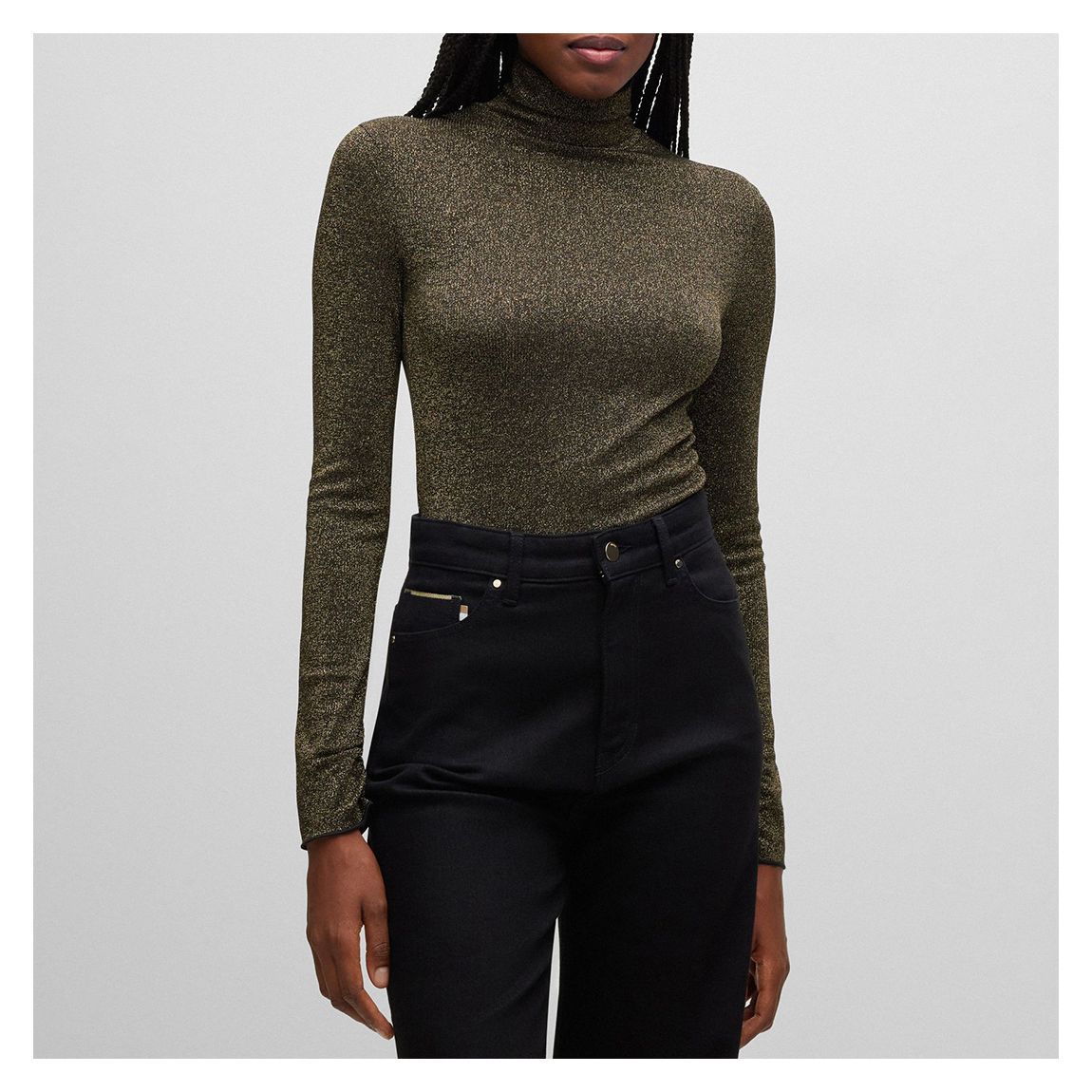 Black Epex Stretch High Neck Top main product photo