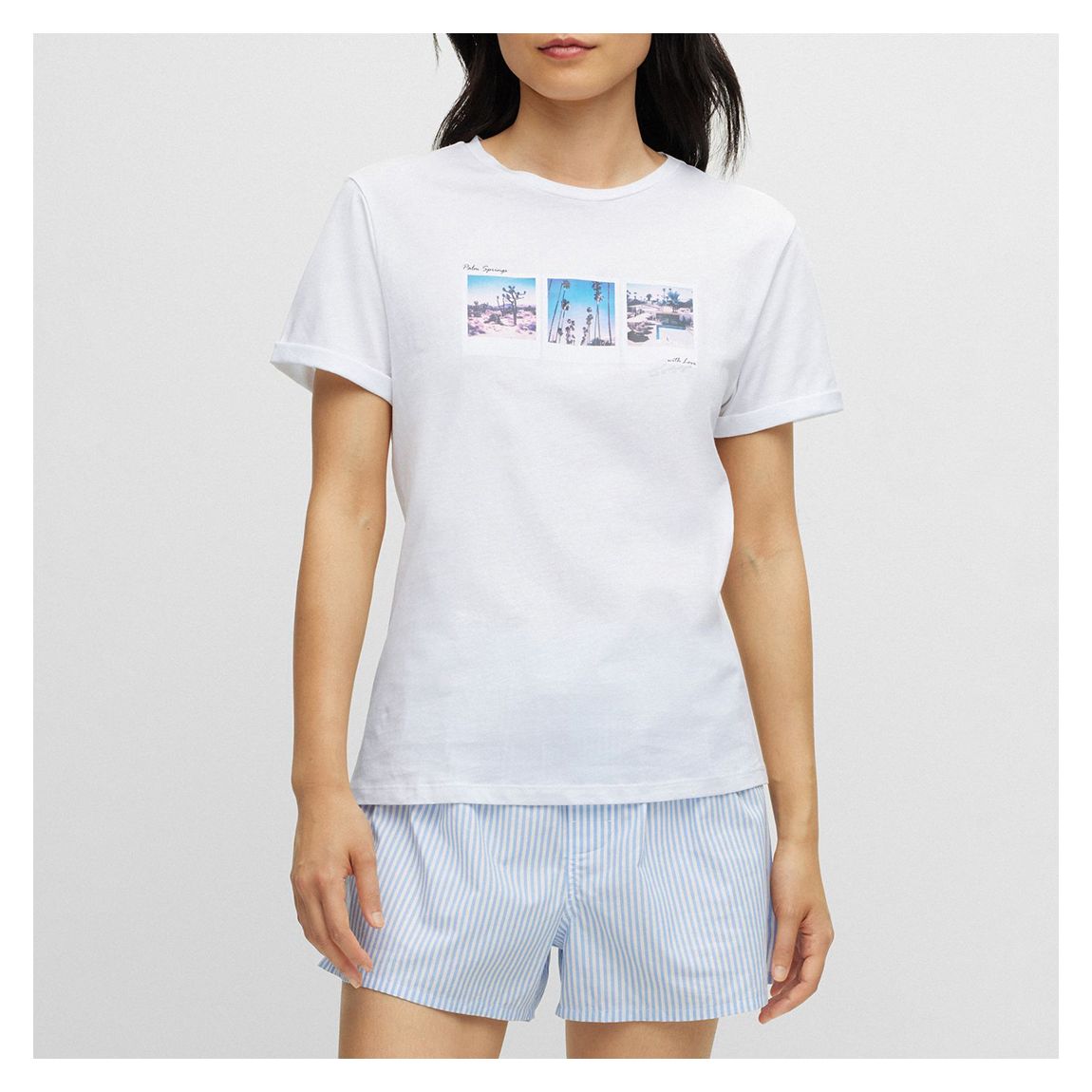 White Esummer Cotton T-Shirt main product photo