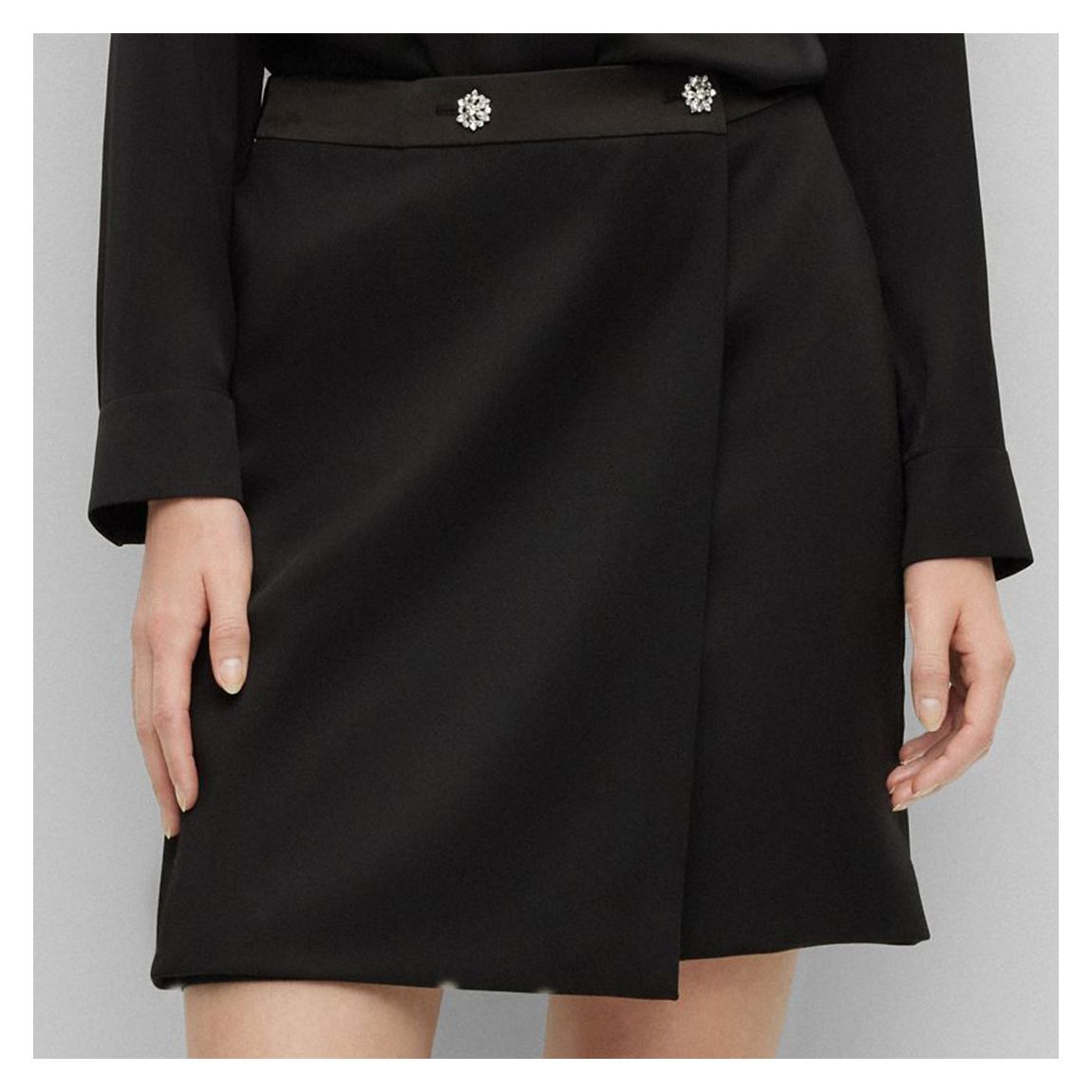 Black Vittora Wool Mini Skirt main product photo