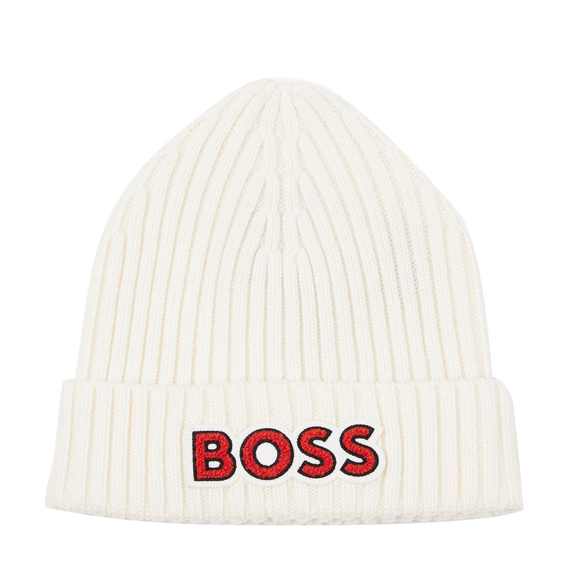 White Zaryan Ribbed Wool Beanie main product photo
