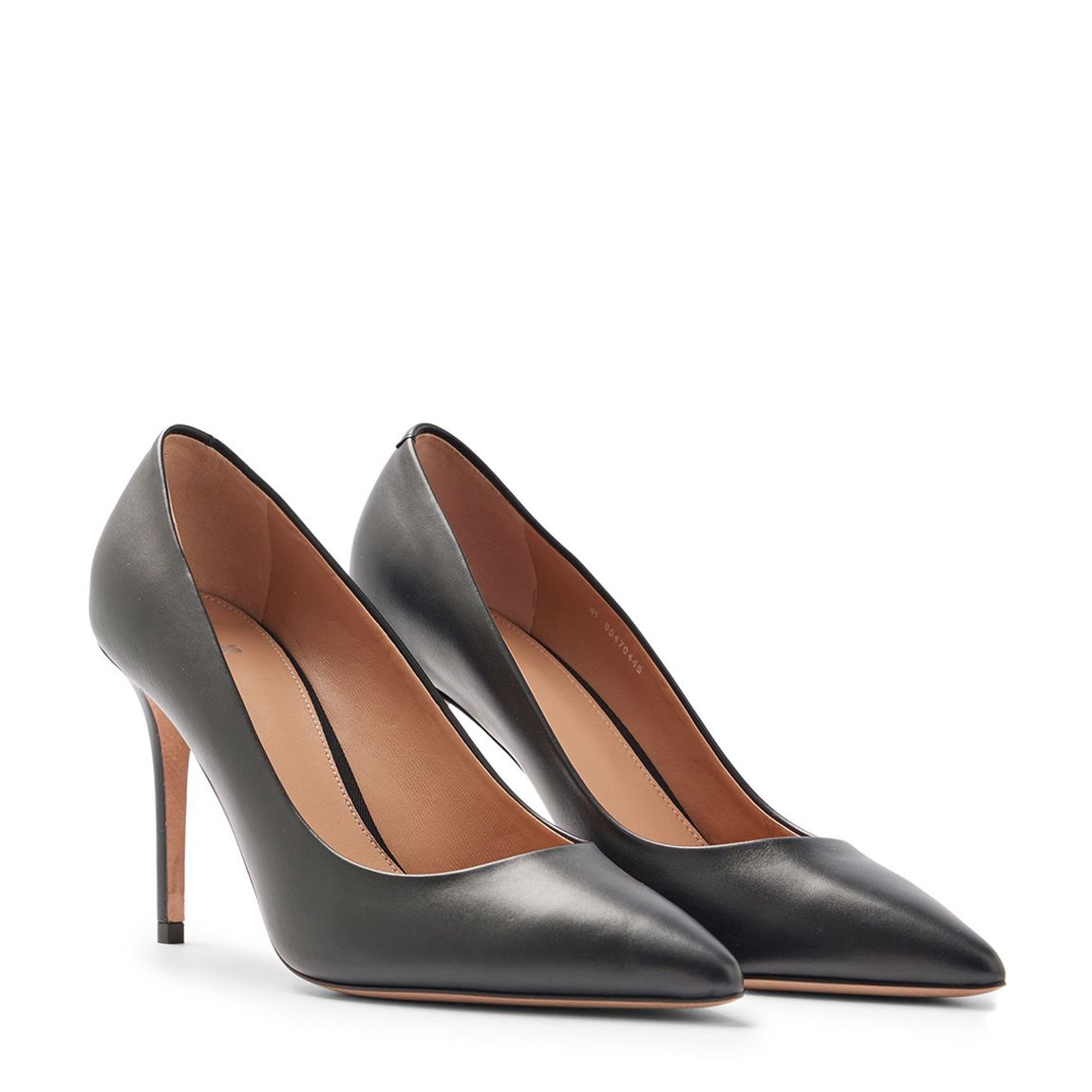 Black Eddie Leather Pump Heels main product photo