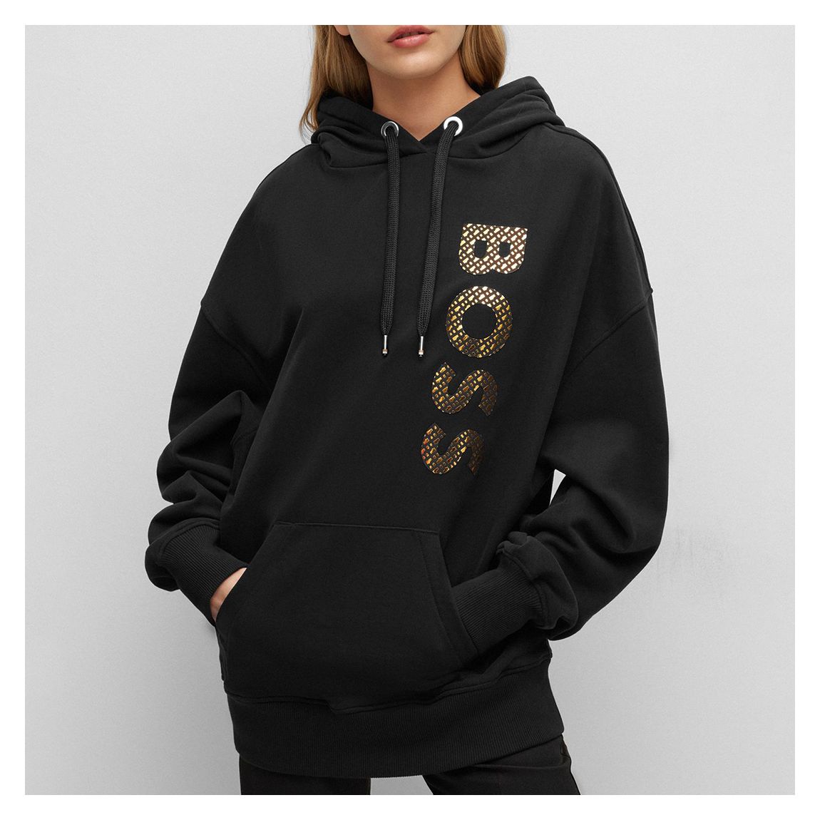 Black Econy Cotton Blend Hoodie main product photo