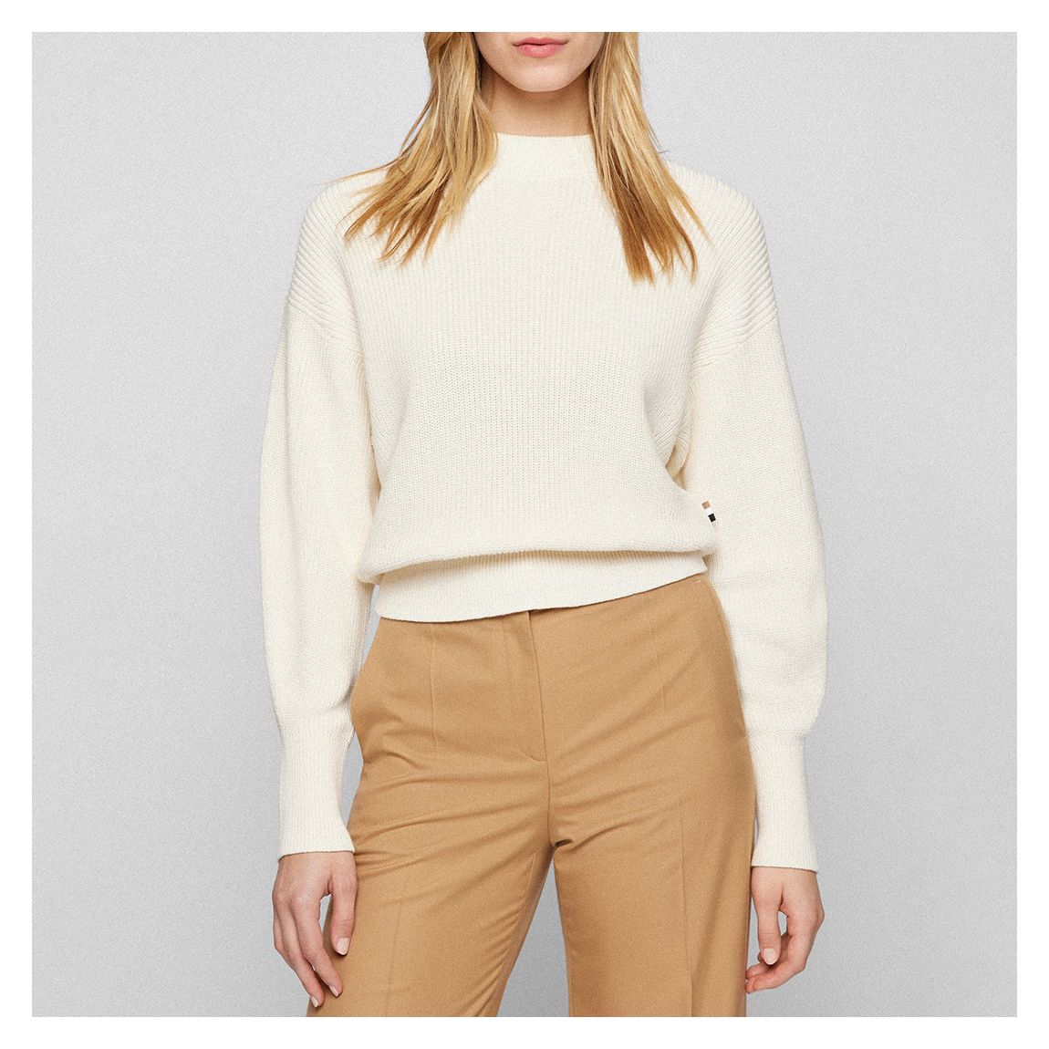 Cream Farelys Cotton Blend Jumper main product photo