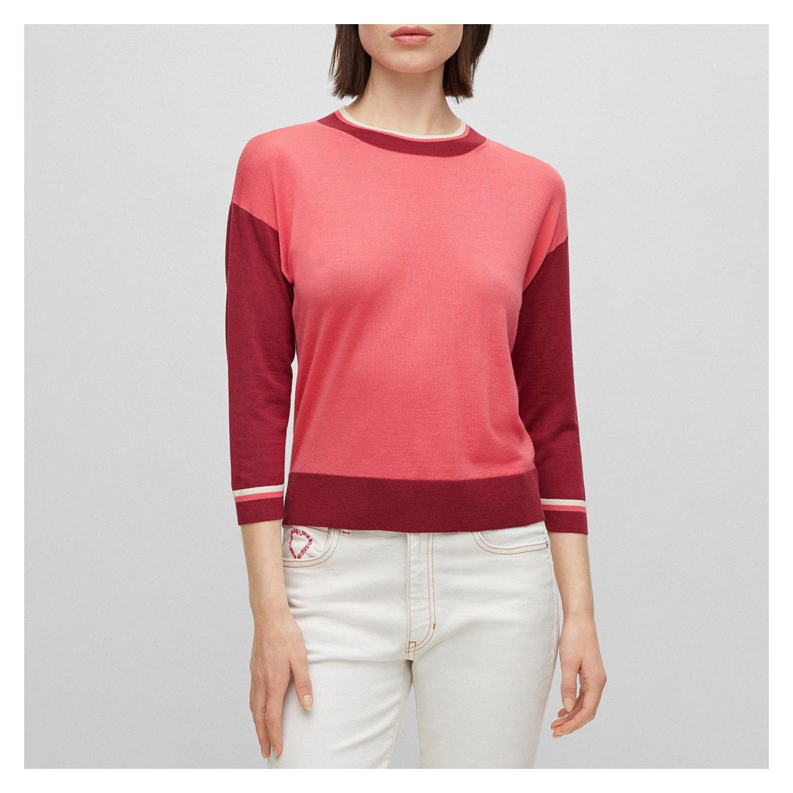 Pink/Red Faragona Wool Jumper main product photo