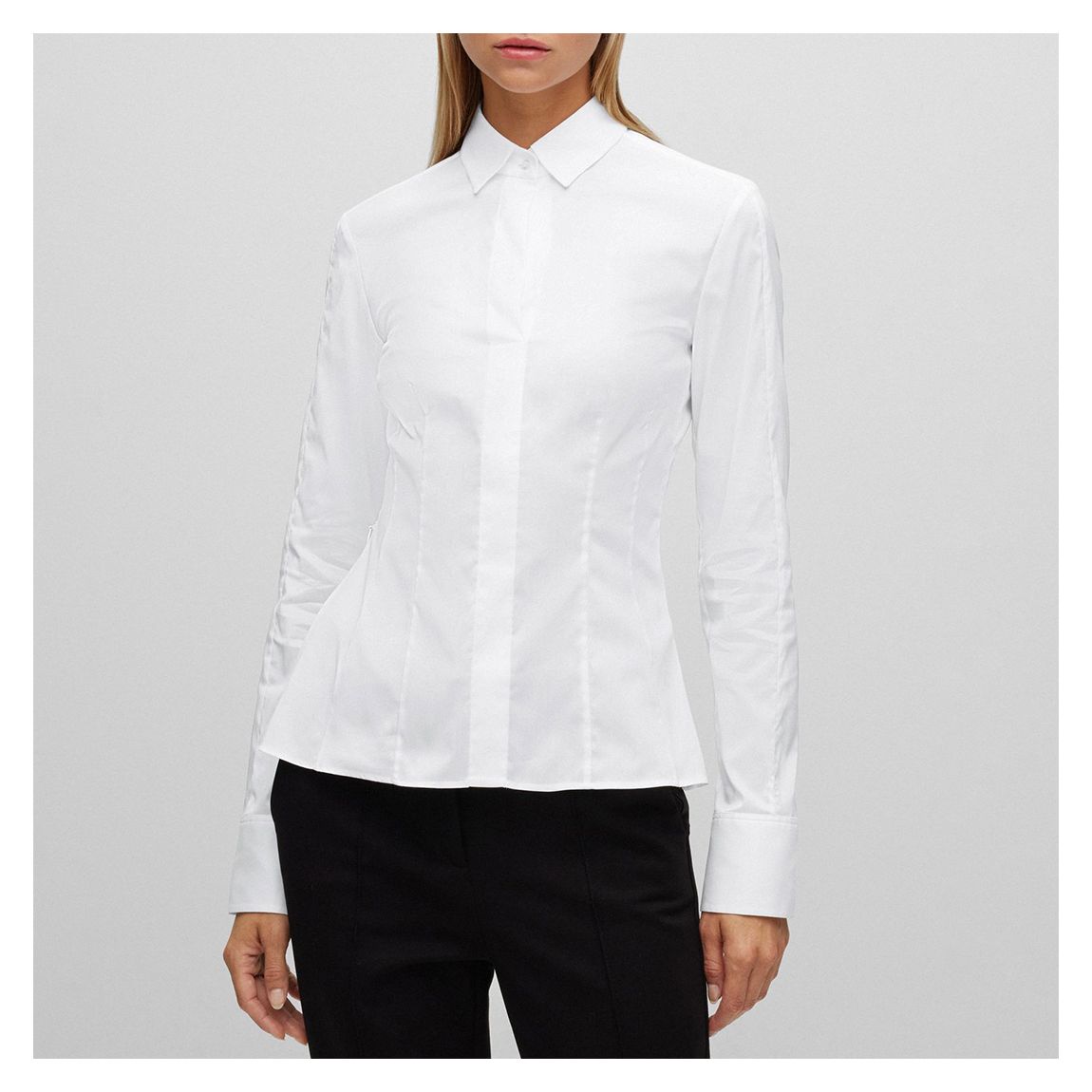 White Bashina Cotton Shirt main product photo