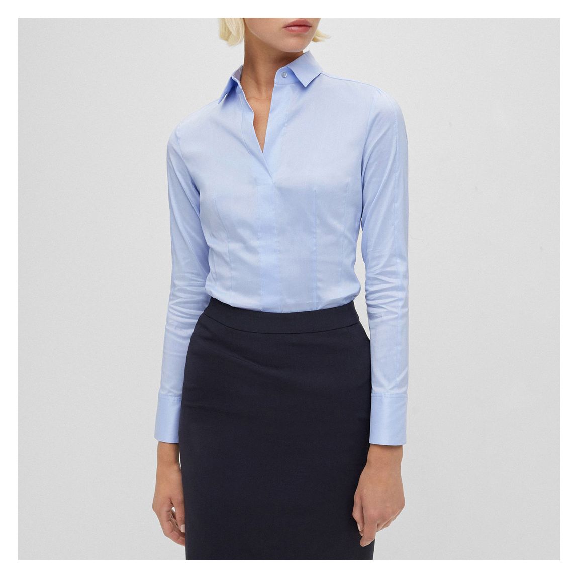 Light Blue Bashina V-Neck Shirt main product photo