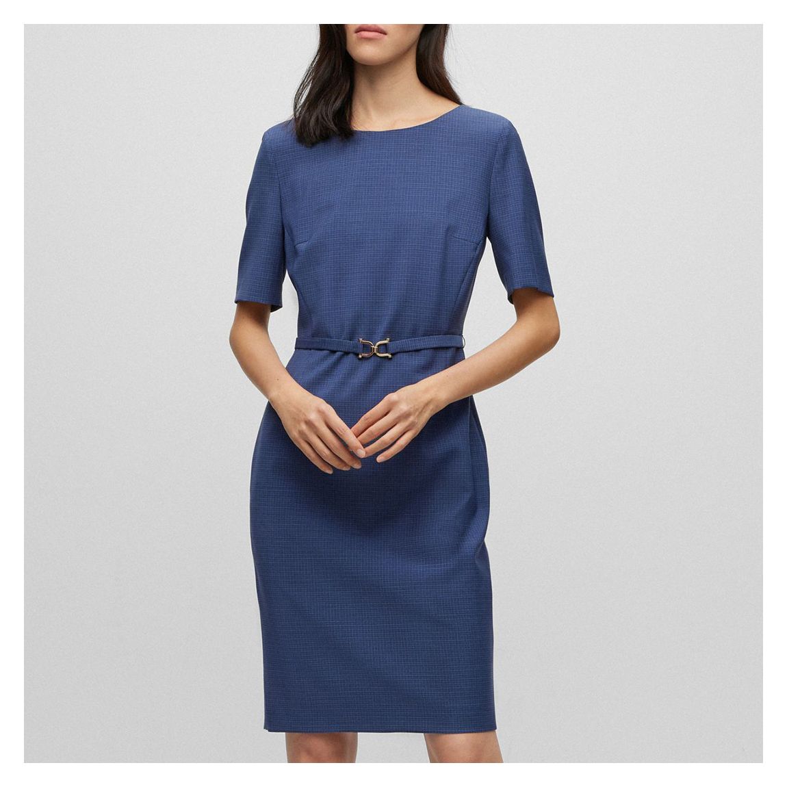 Navy Daleah Wool Mini Dress main product photo