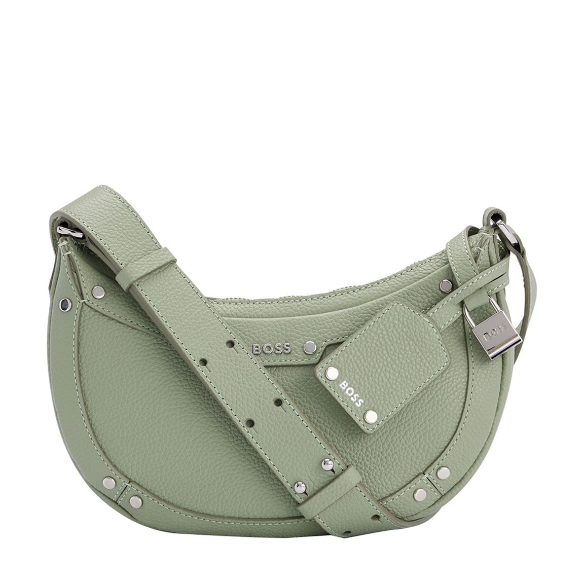Sage Green Ivy Hobo Leather Bag main product photo