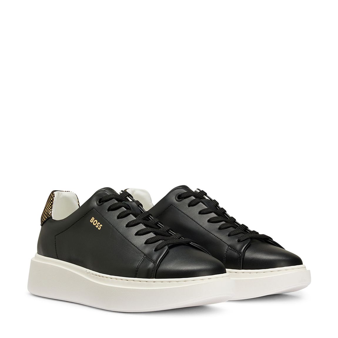 Black Amber Leather Trainers main product photo