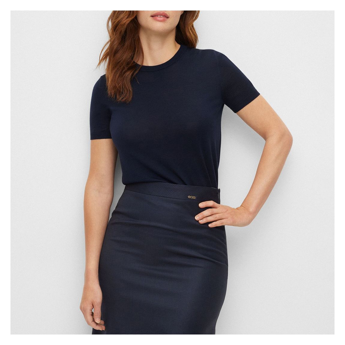 Navy Falyssias Wool T-Shirt main product photo