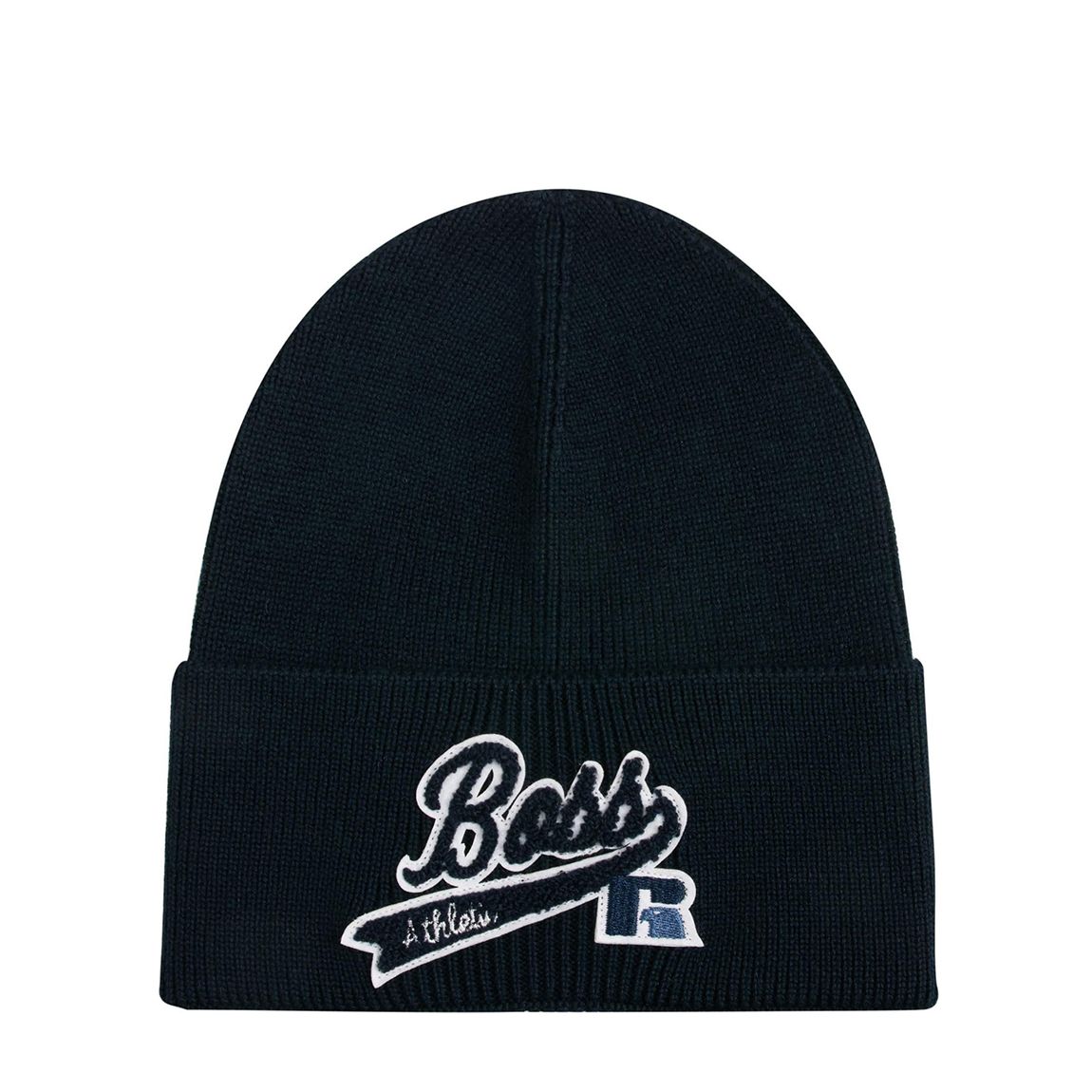 Navy Patch Logo Wool Blend Beanie main product photo