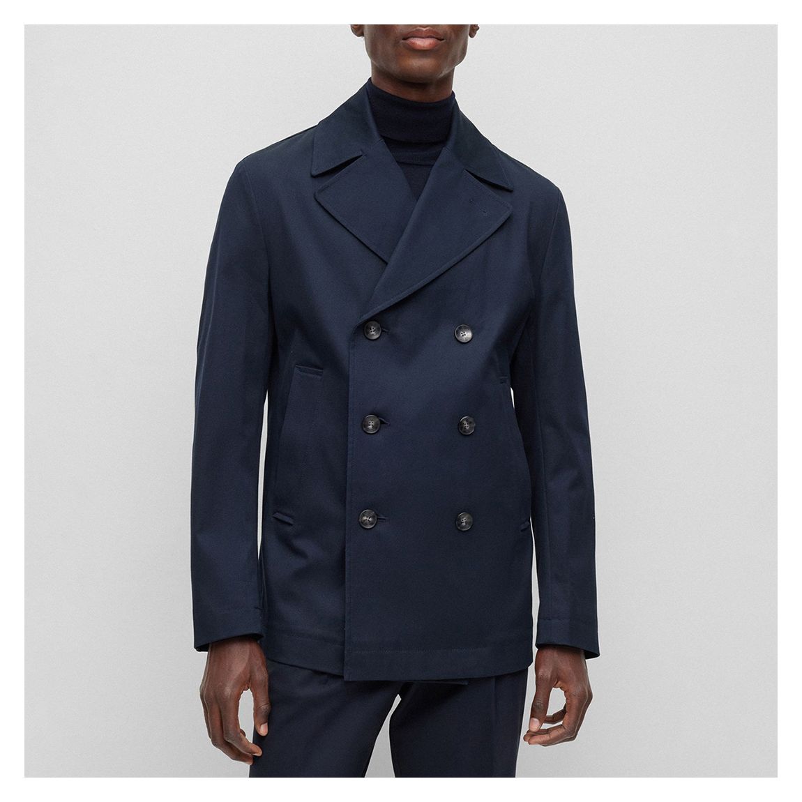Dark Blue Hyde Cotton Blend Peacoat main product photo