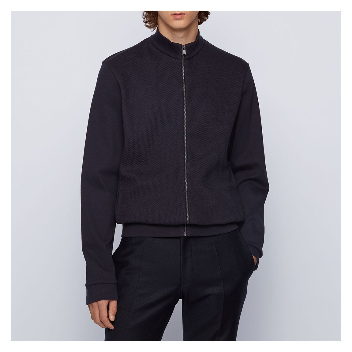 Navy Skiles Textured Cotton Jacket main product photo