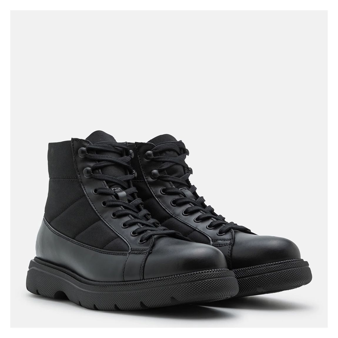 Black Jacob Lace Up Leather Boots main product photo