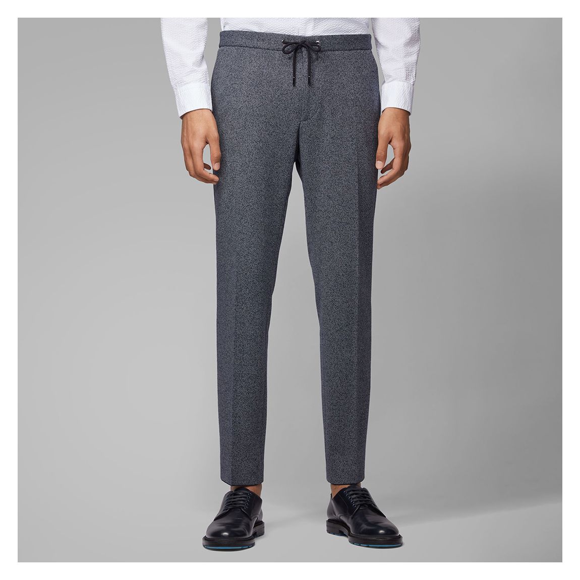 Navy Banks Cotton Blend Trousers main product photo