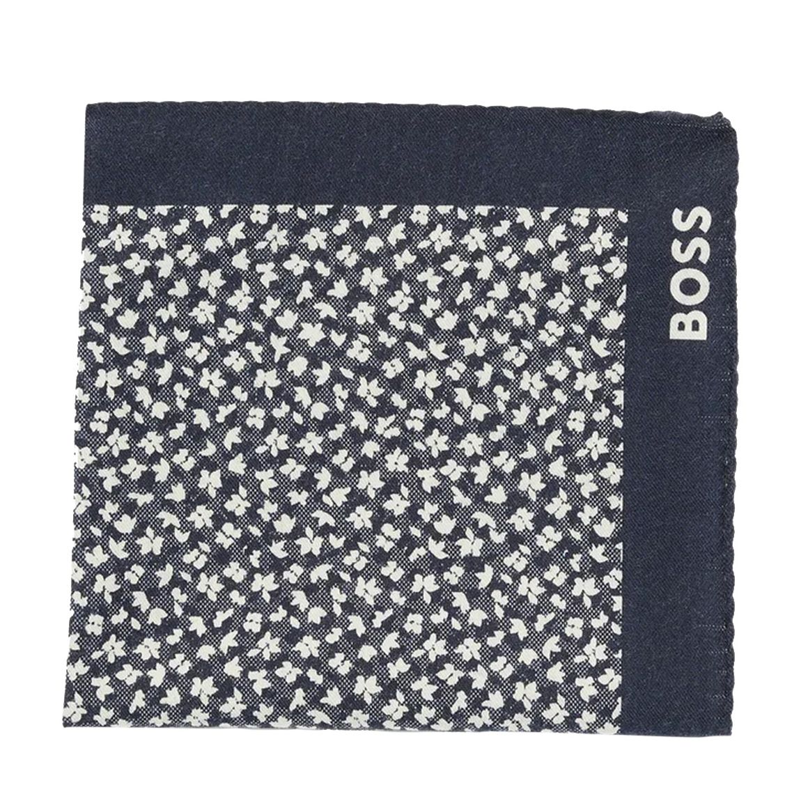 Dark Blue Floral Pocket Square main product photo