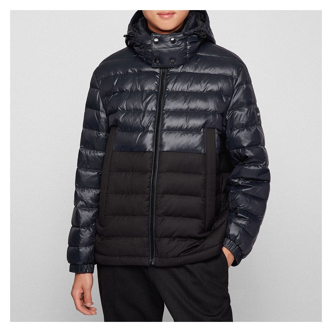 Black Darula 2 Tone Quilted Jacket main product photo