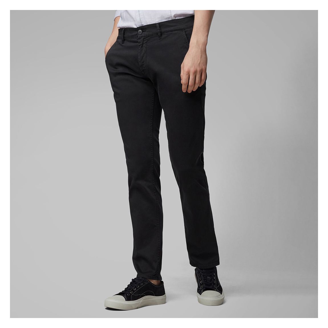 Black Schino Slim Cotton Trousers main product photo