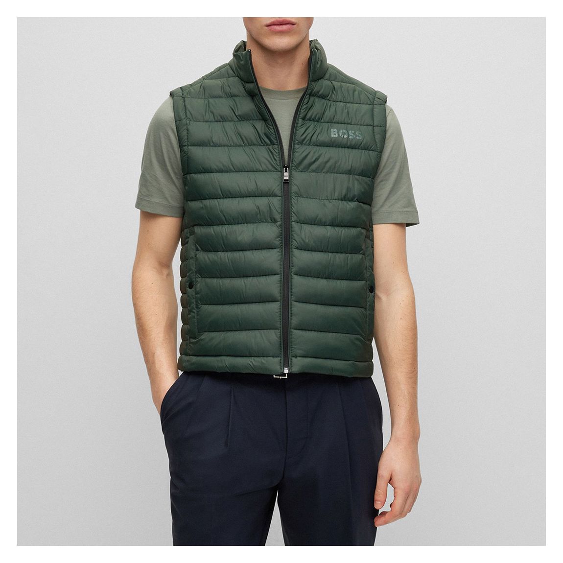 Green Calano Quilted Gilet main product photo