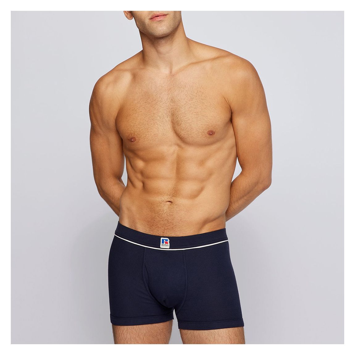 Navy Cotton Blend Boxer Briefs main product photo