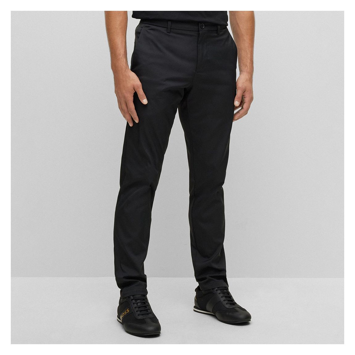 Black Drax Straight Trousers main product photo
