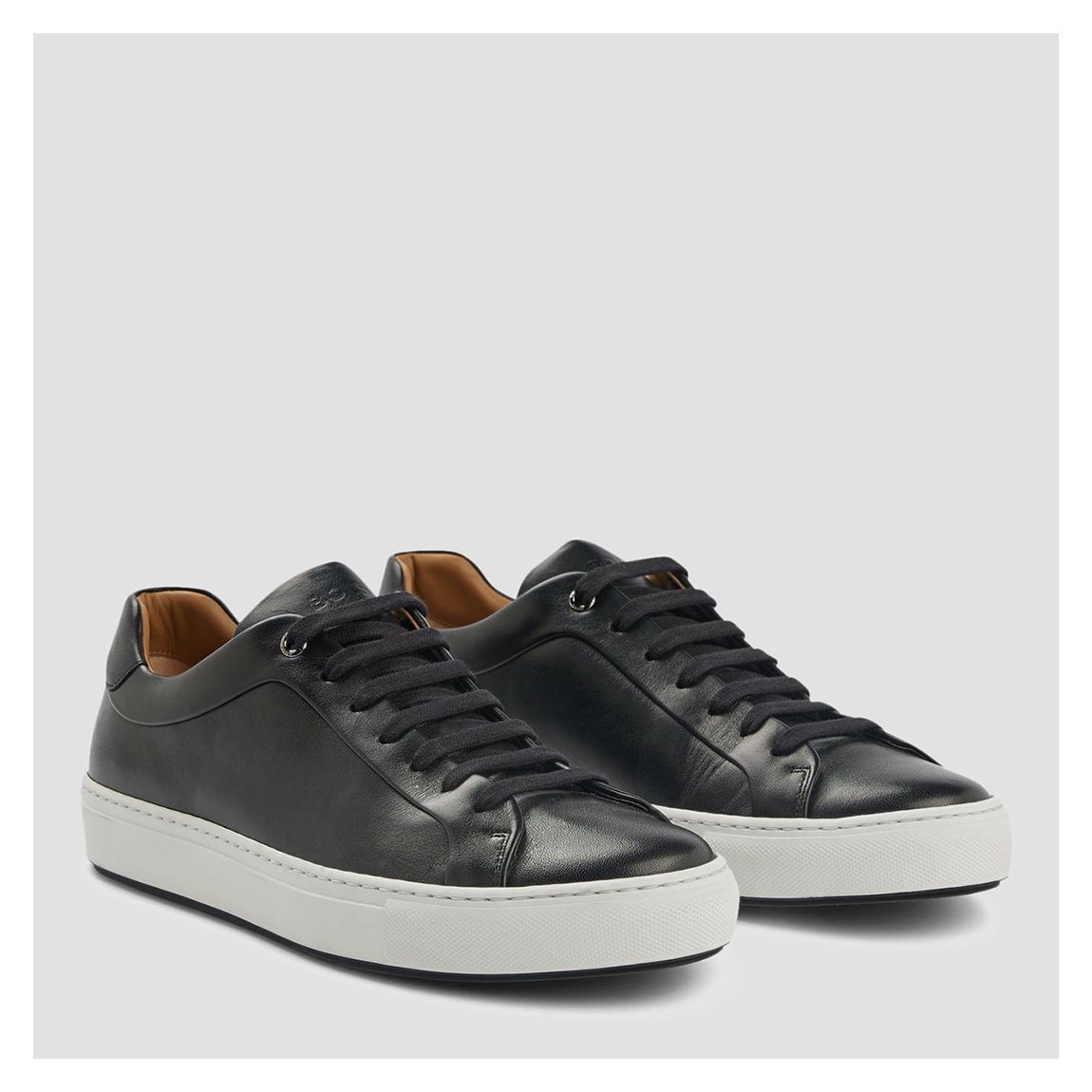 Black Mirage Tenn Leather Trainers main product photo