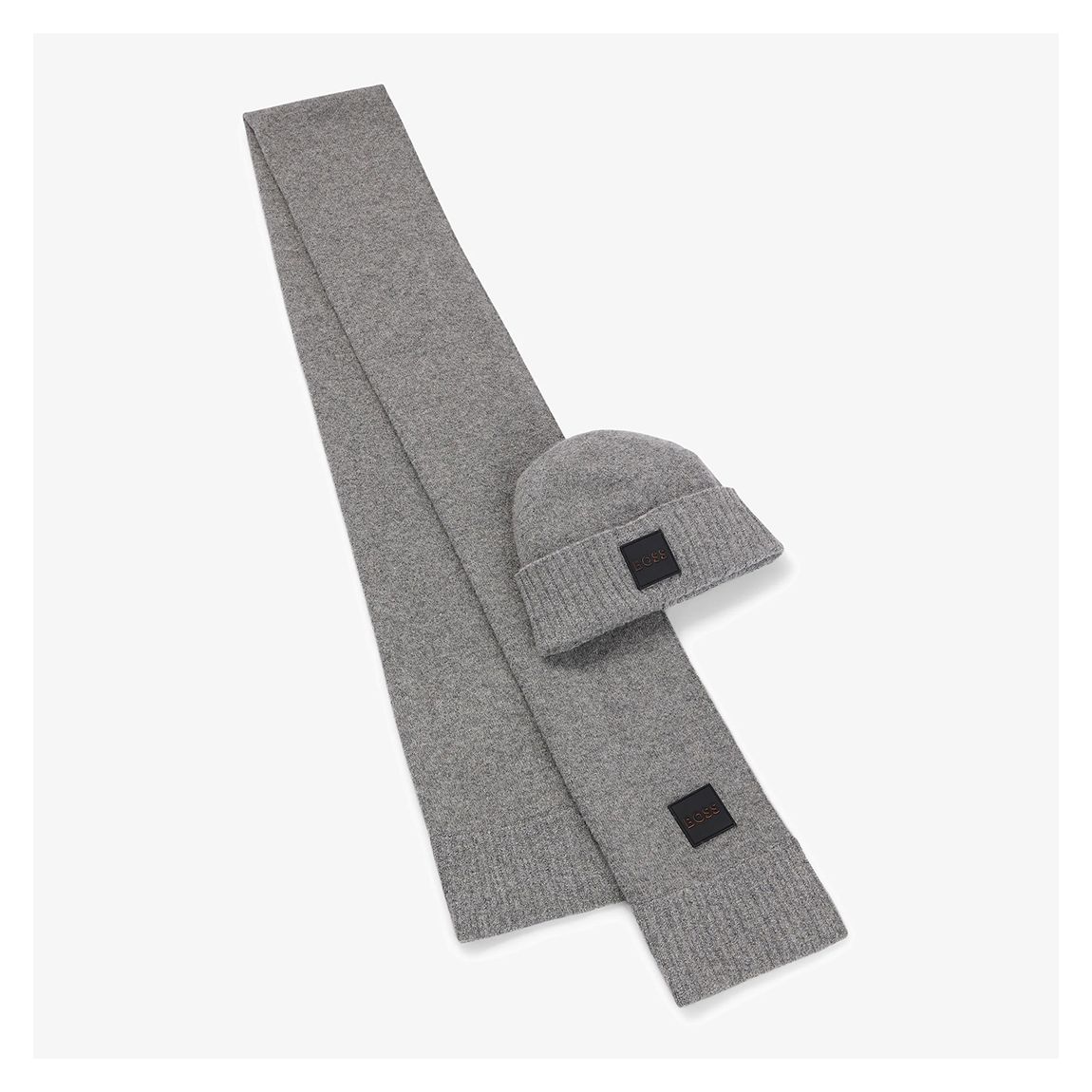 Grey Andres Wool Blend Beanie & Scarf Set main product photo