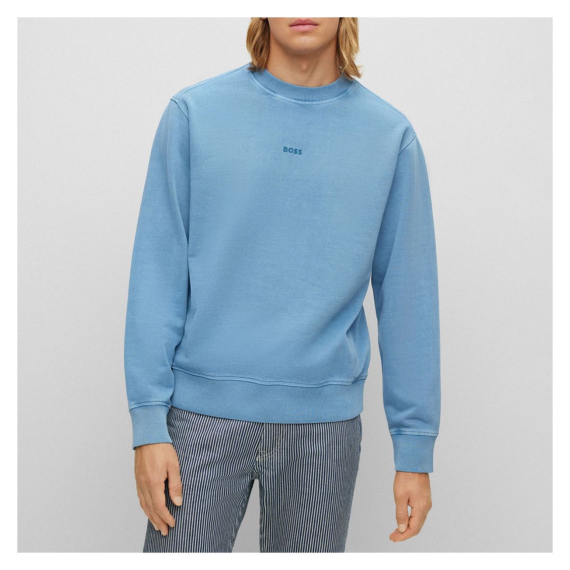 Light Blue Wefade Cotton Sweatshirt main product photo