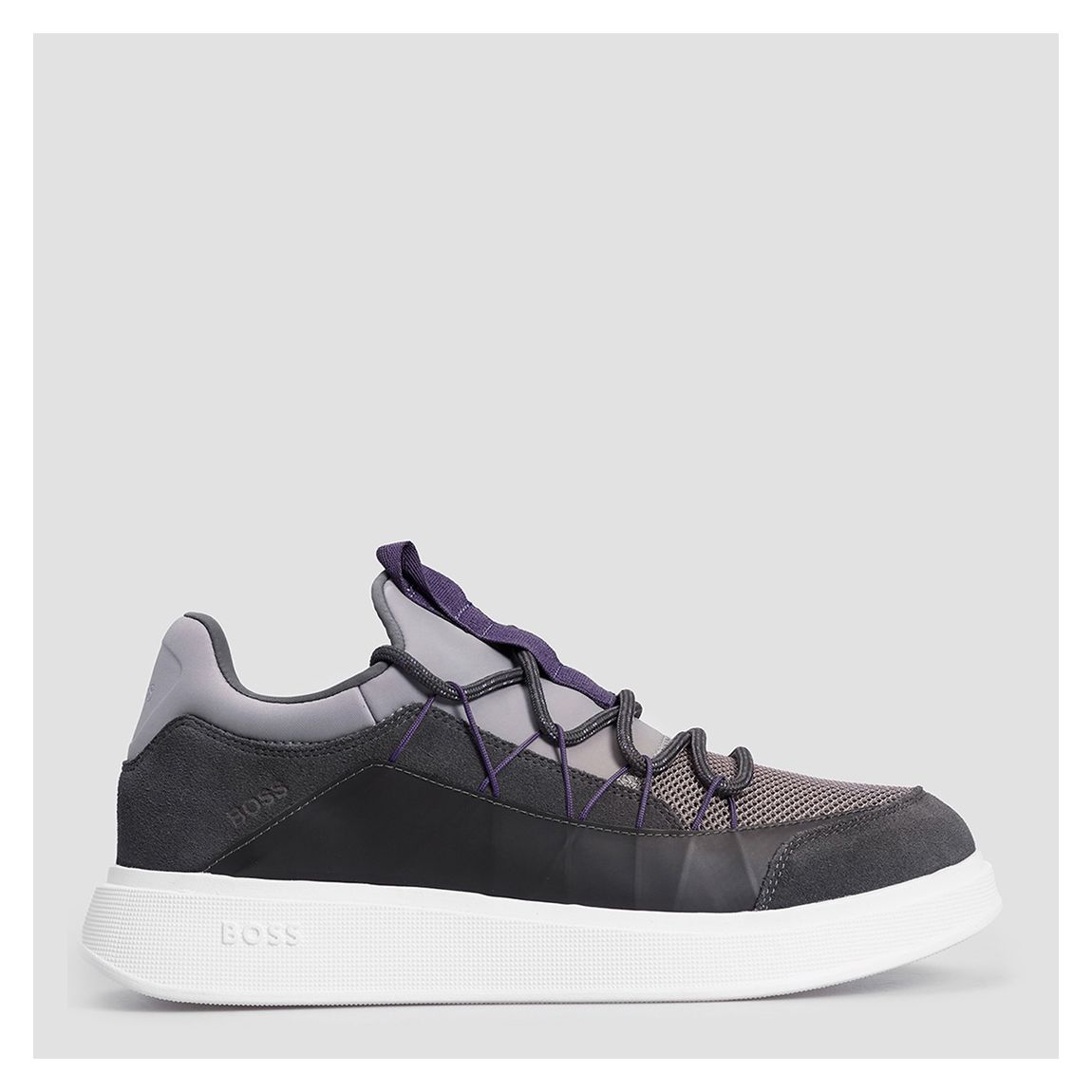 Grey Bulton Runn Lace Up Trainers main product photo