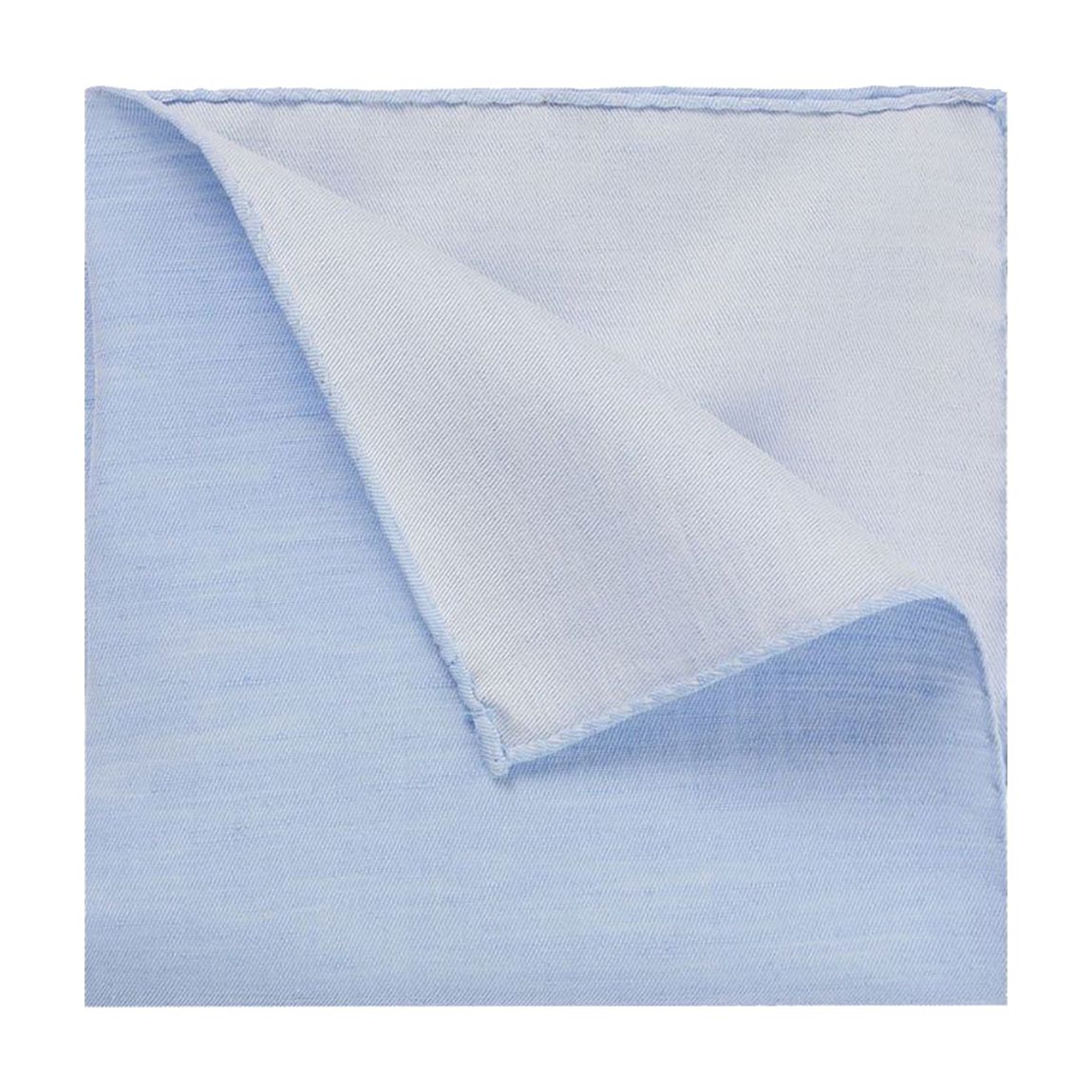 Blue Cotton Blend Pocket Square main product photo