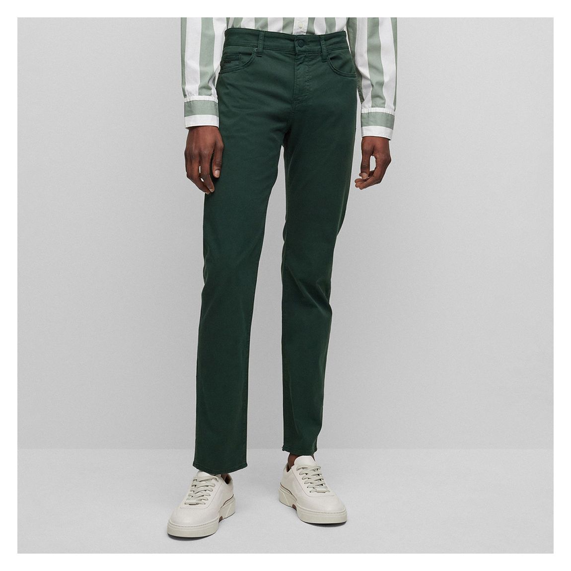 Green Delaware Cotton Blend Trousers main product photo