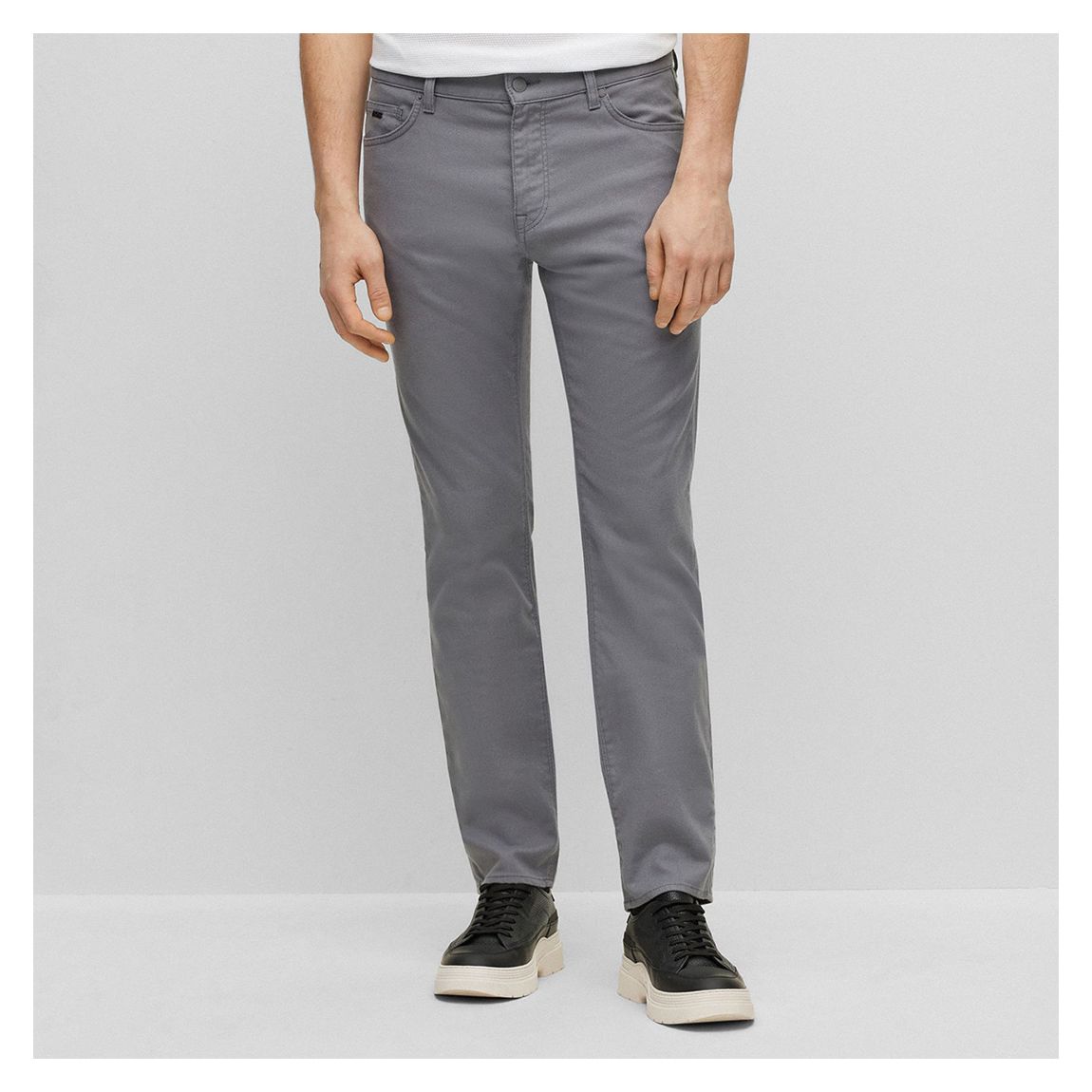 Grey Maine Cotton Blend Trousers main product photo