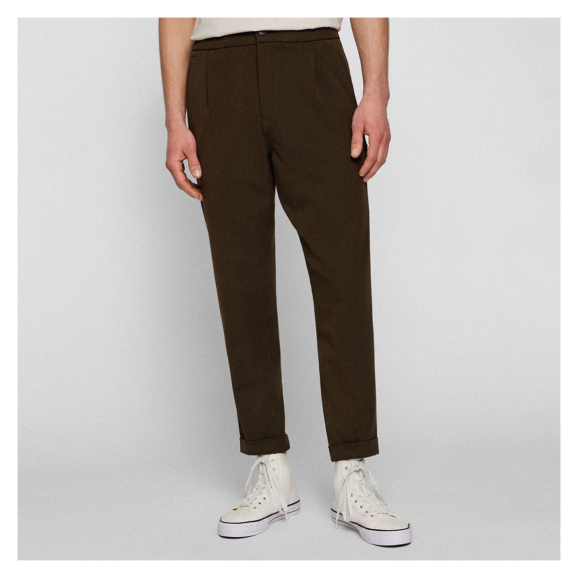 Khaki Shyne Stretch Trousers main product photo