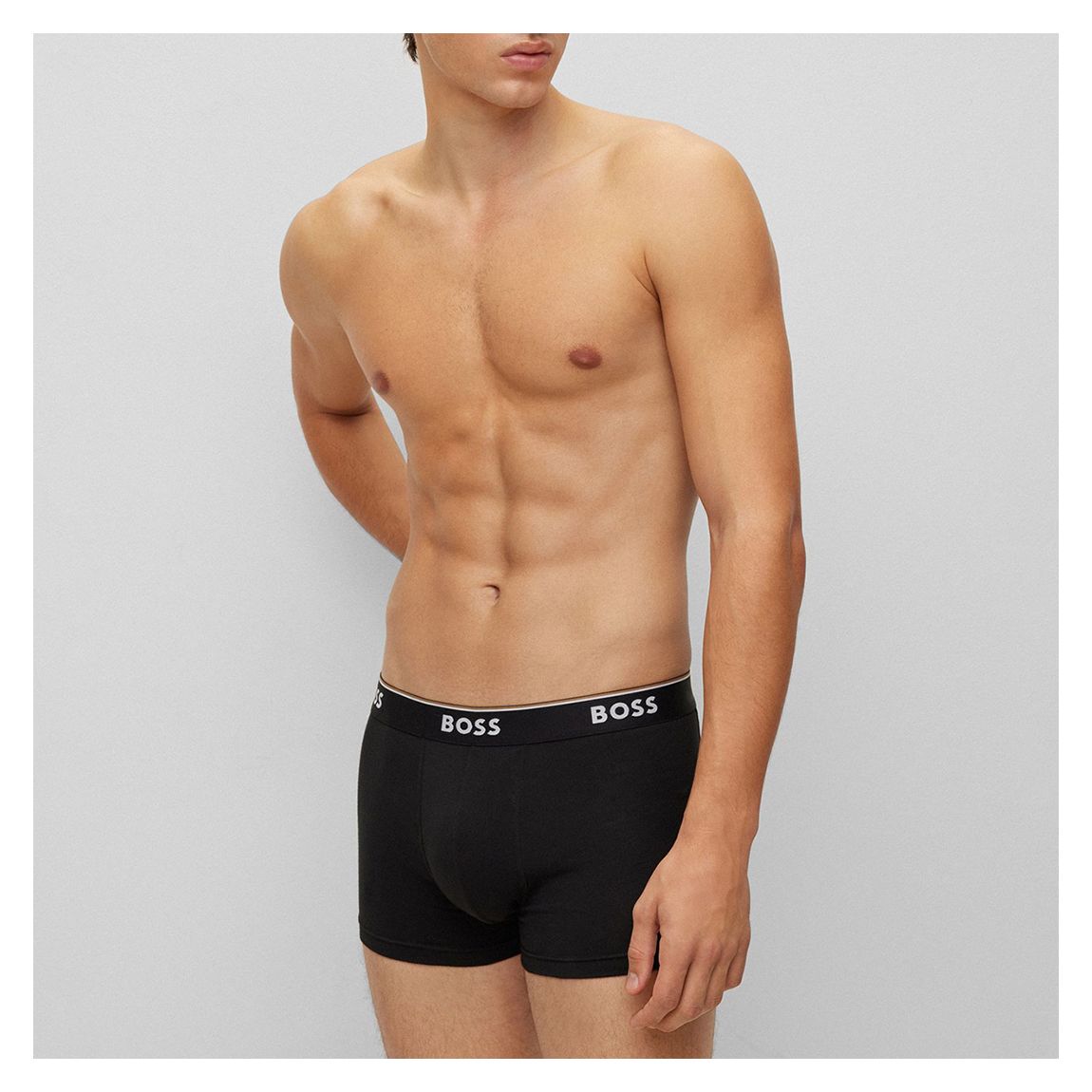Black 3 Pack Power Design Cotton Blend Trunks main product photo