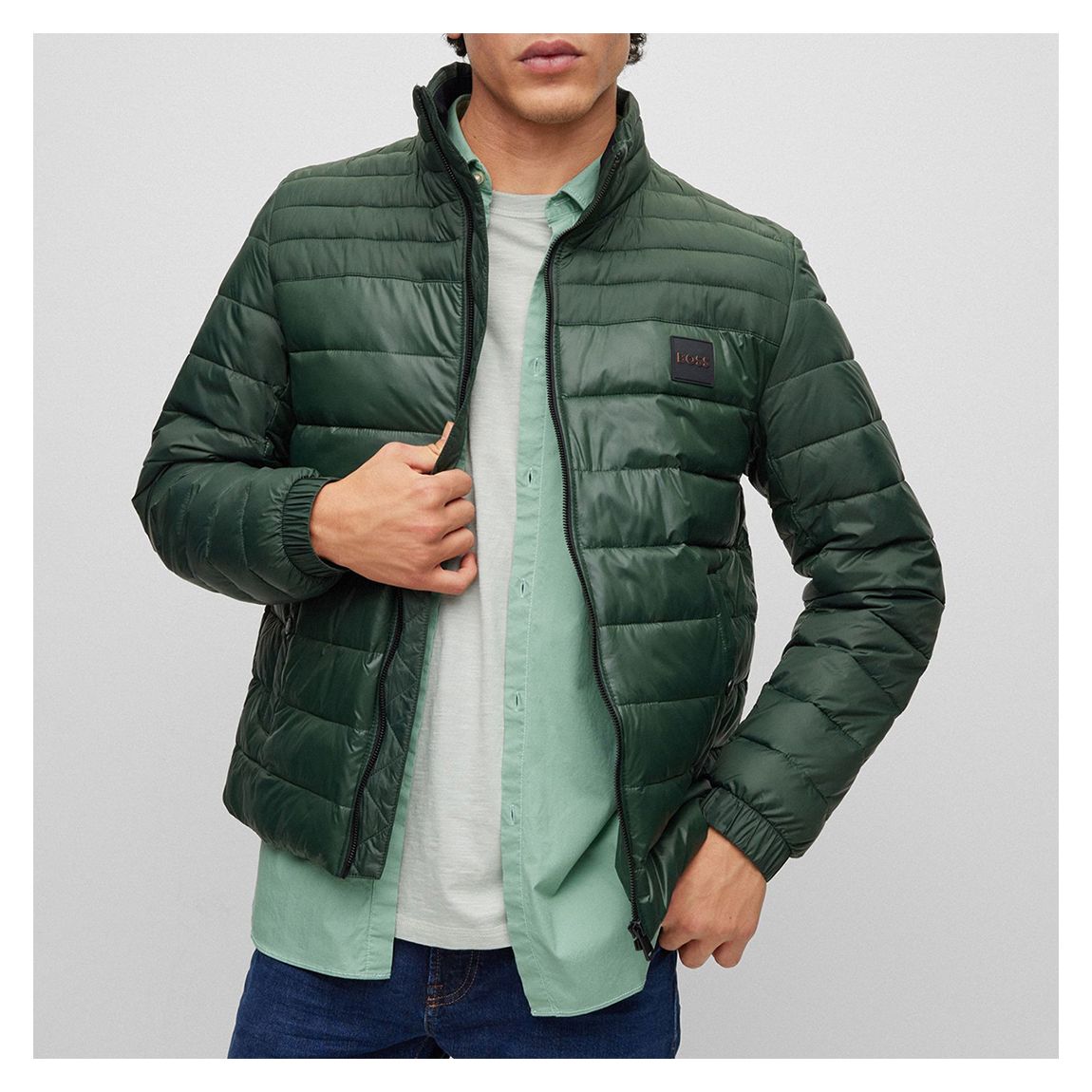 Green Oden Puffer Coat main product photo