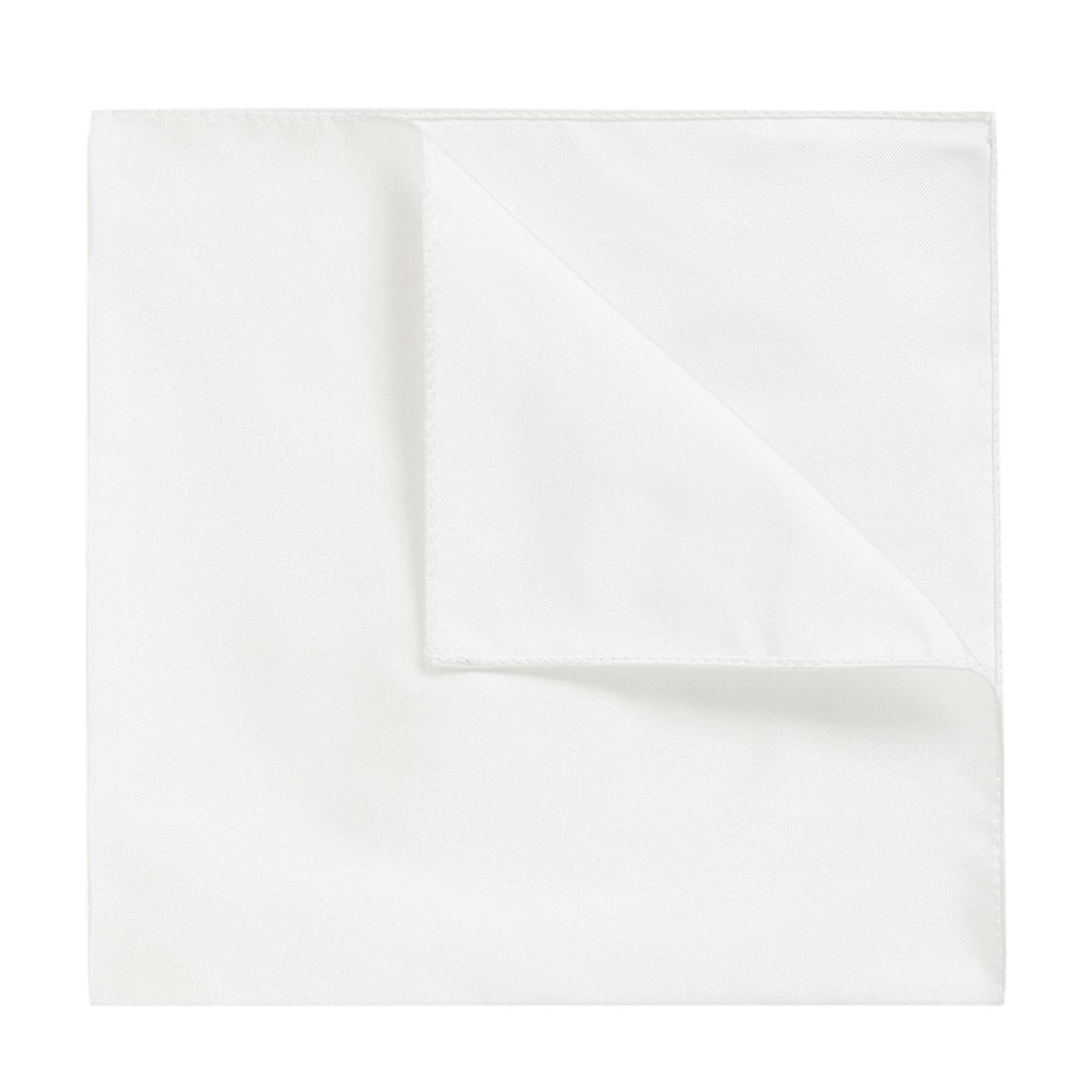White Silk Pocket Square main product photo