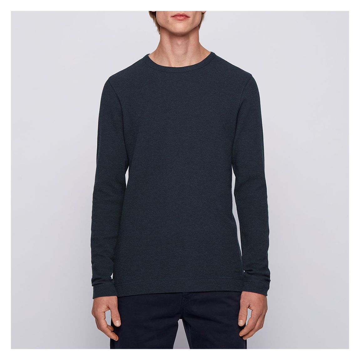 Navy Tempest Cotton Crew Neck Top main product photo