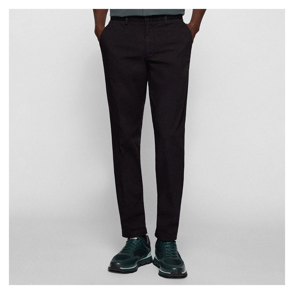 Black Kaito Cotton Blend Trousers main product photo