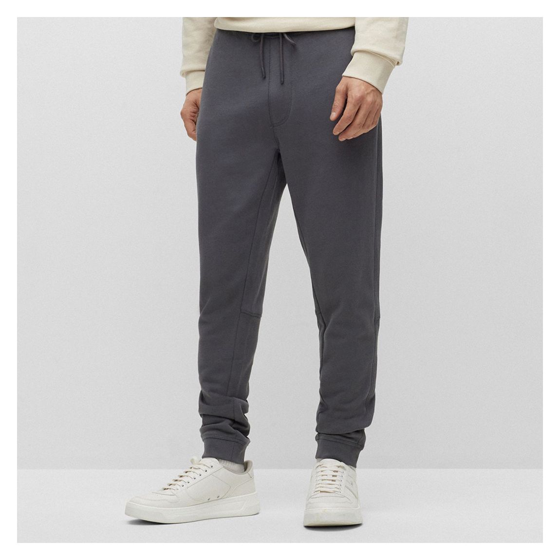 Grey Sestart Drawstring Cotton Tracksuit Bottoms main product photo