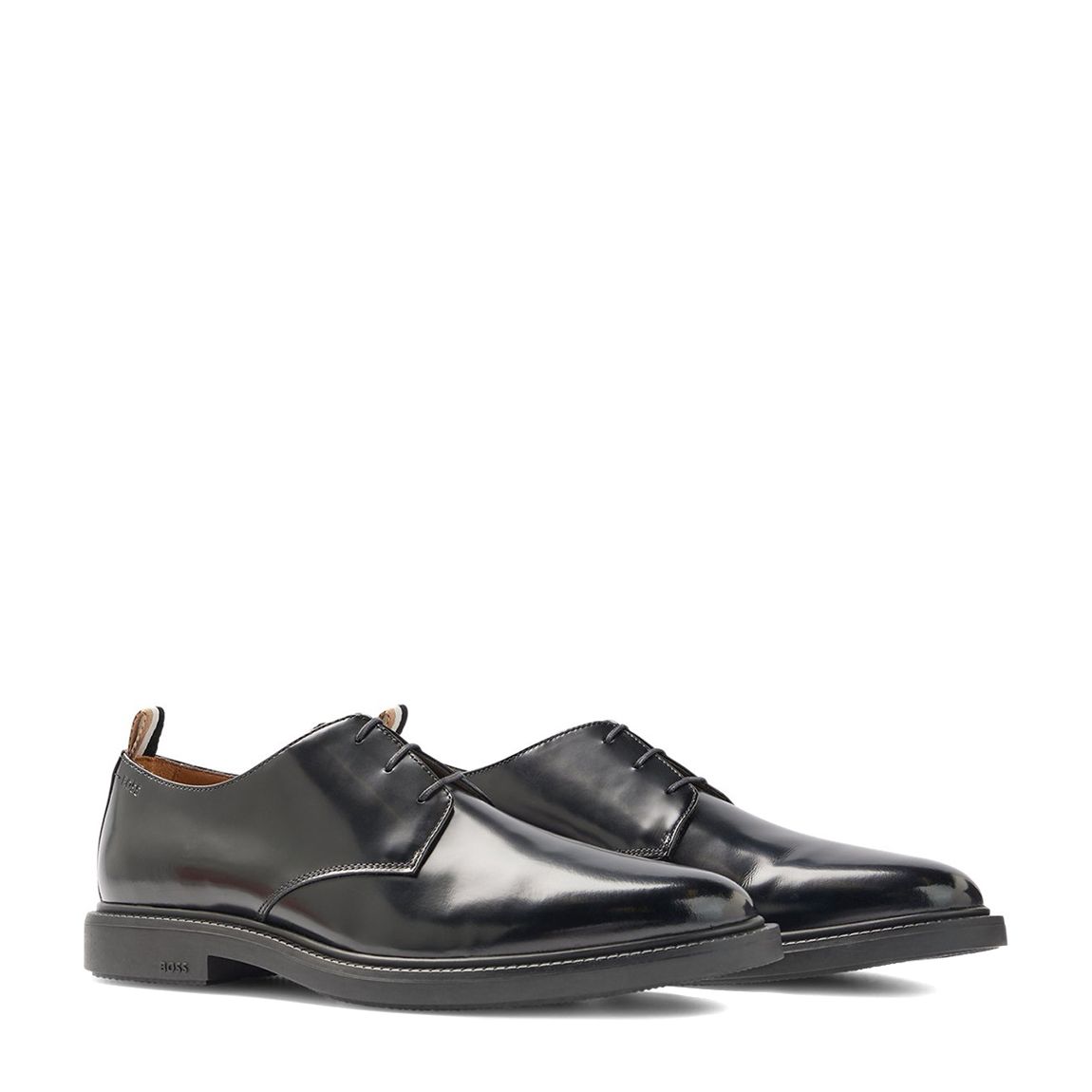 Black Larry Derby Leather Shoes main product photo