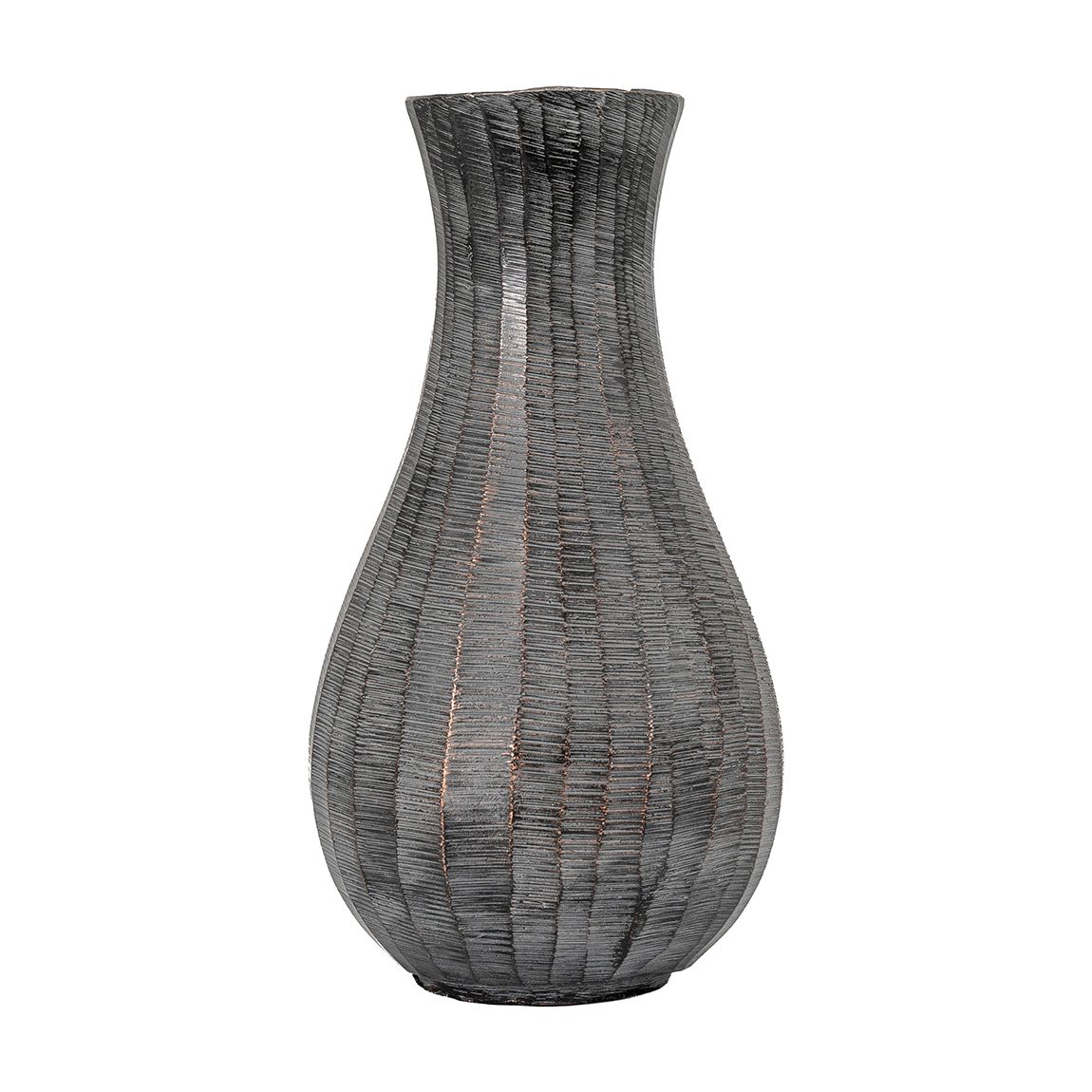 Enya Fluted Vase Small, Antique Grey main product photo