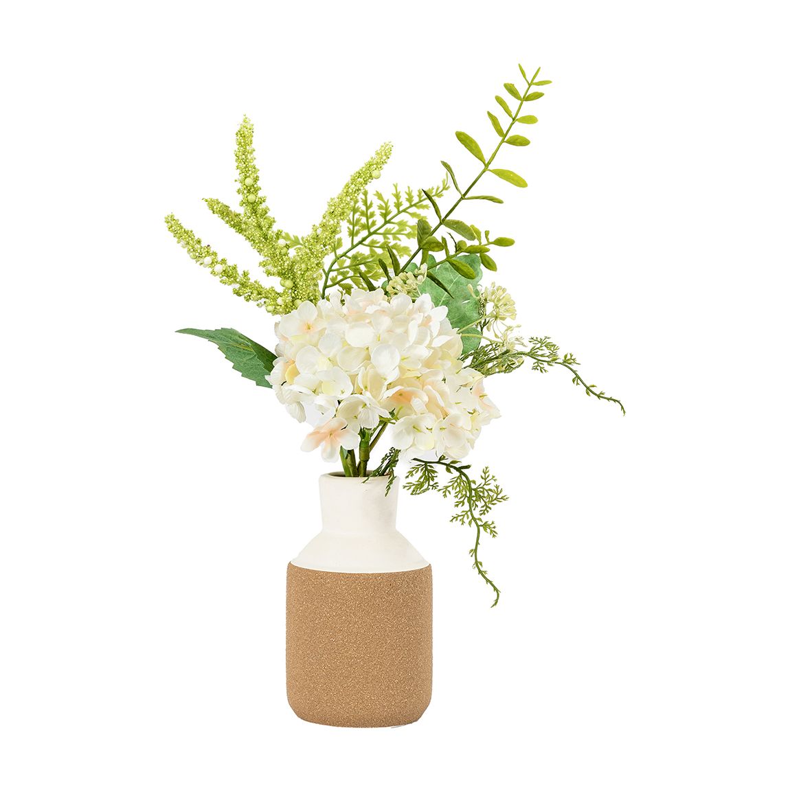 Vase with Hydrangea Arrangement, White main product photo