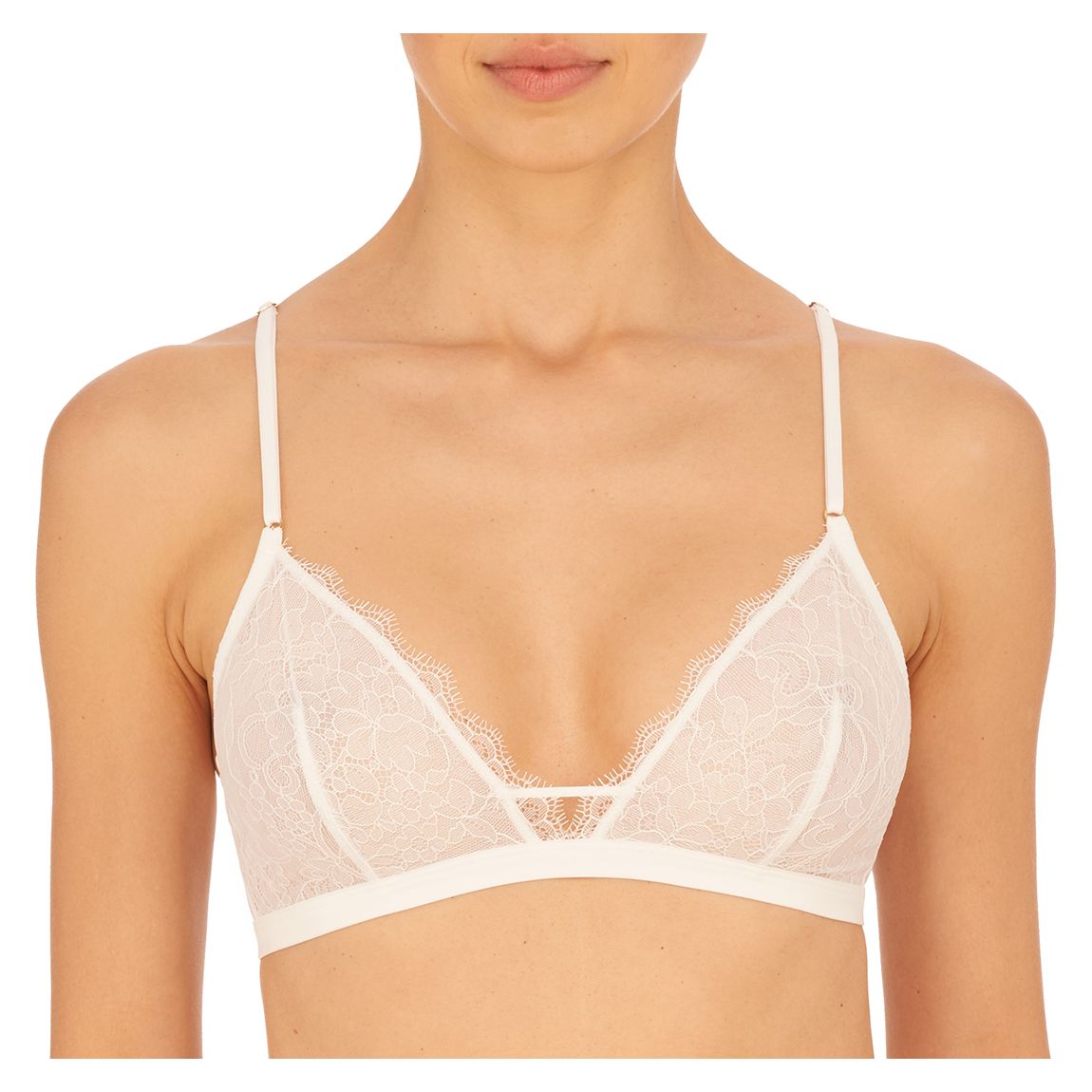 White Gaze Triangle Bralette main product photo