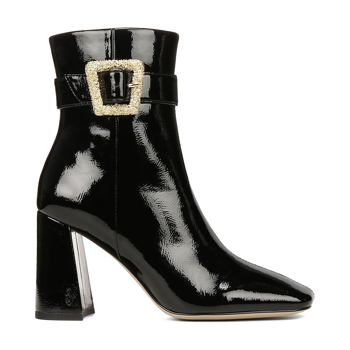 Black Corinne Patent Heeled Ankle Boots main product photo