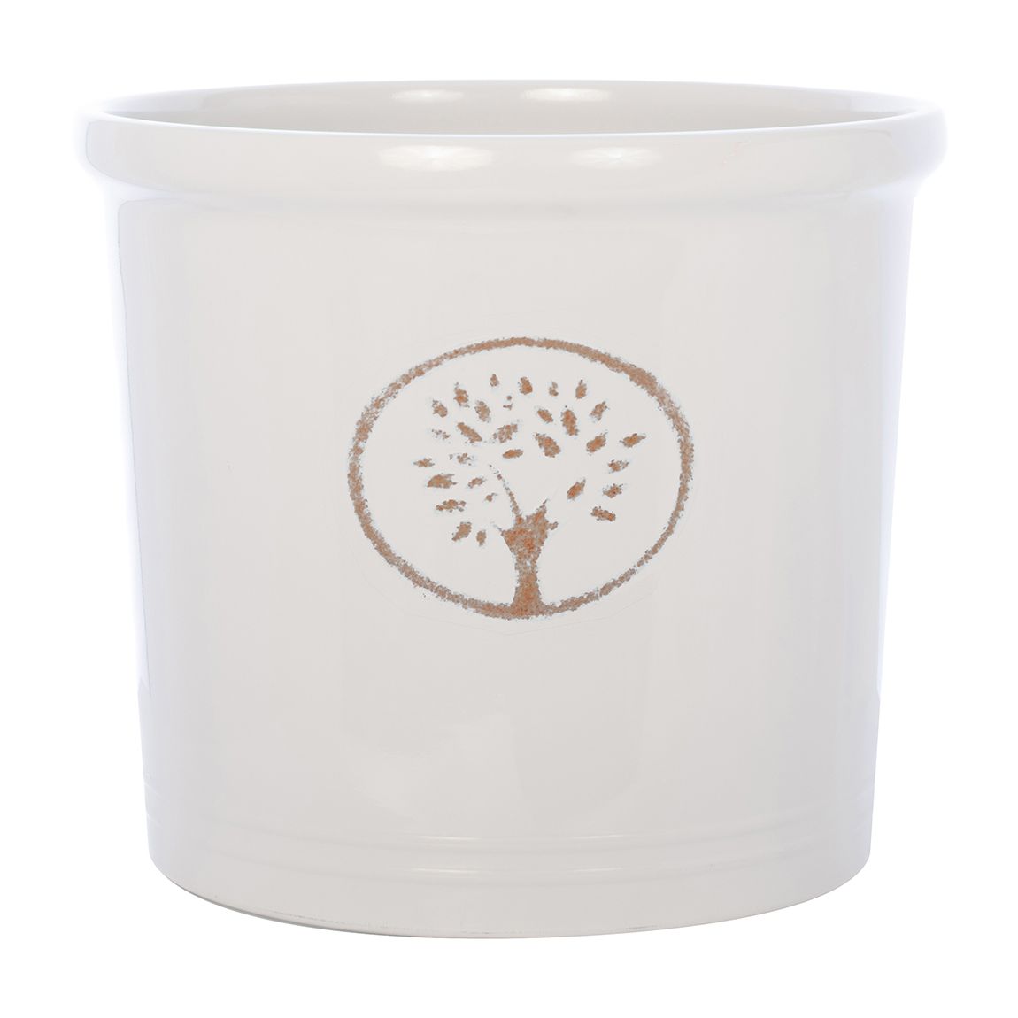 30cm Cotswold Cylinder Pot - Off White main product photo