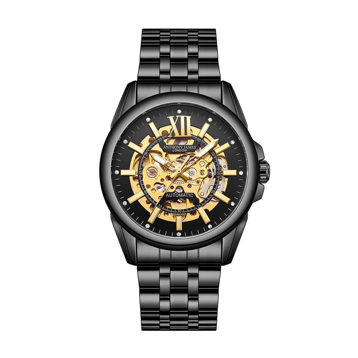 Men's Hand Assembled Anthony James Limited Edition Mystique Automatic Black main product photo