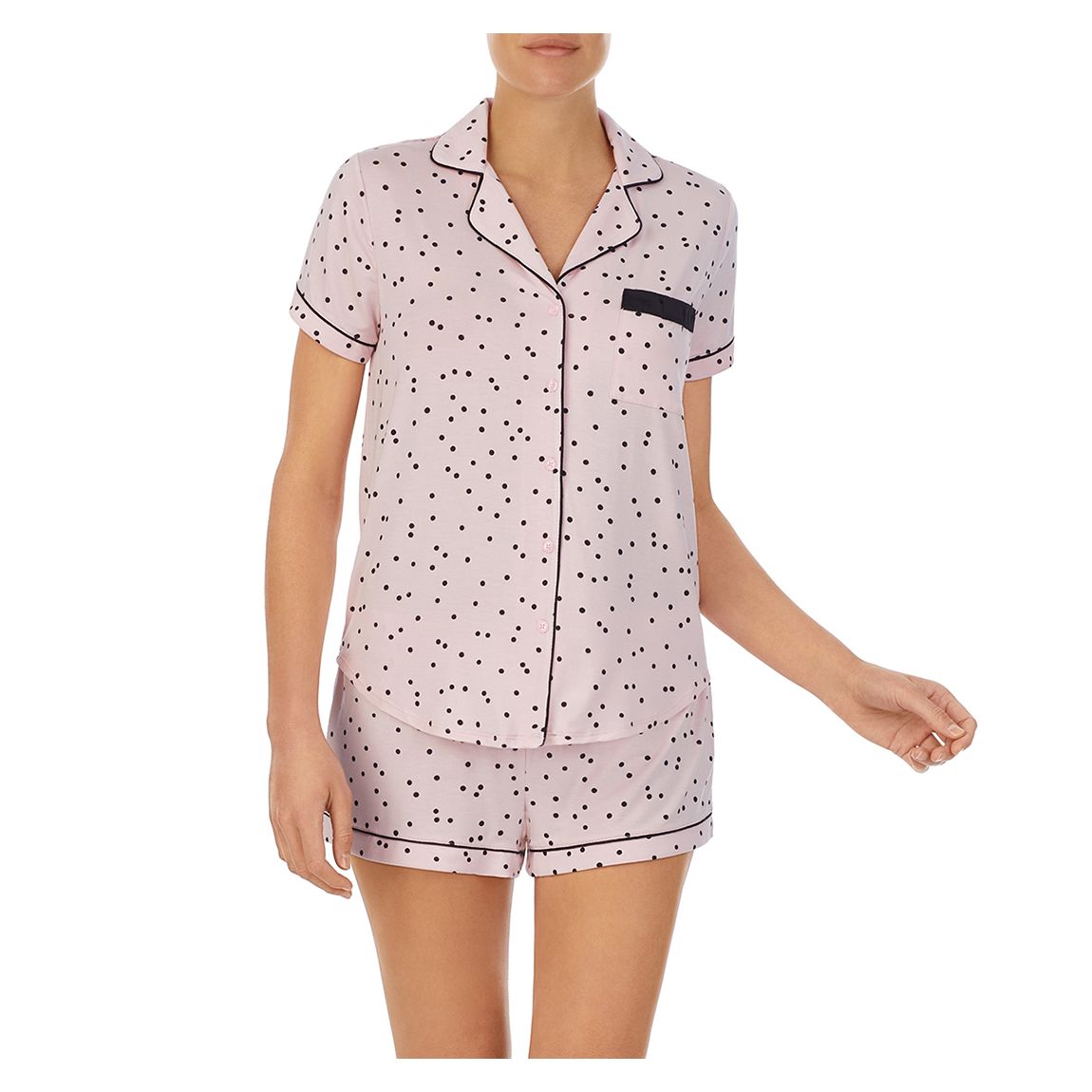 Modal Cropped Pyjama Set-Polka main product photo