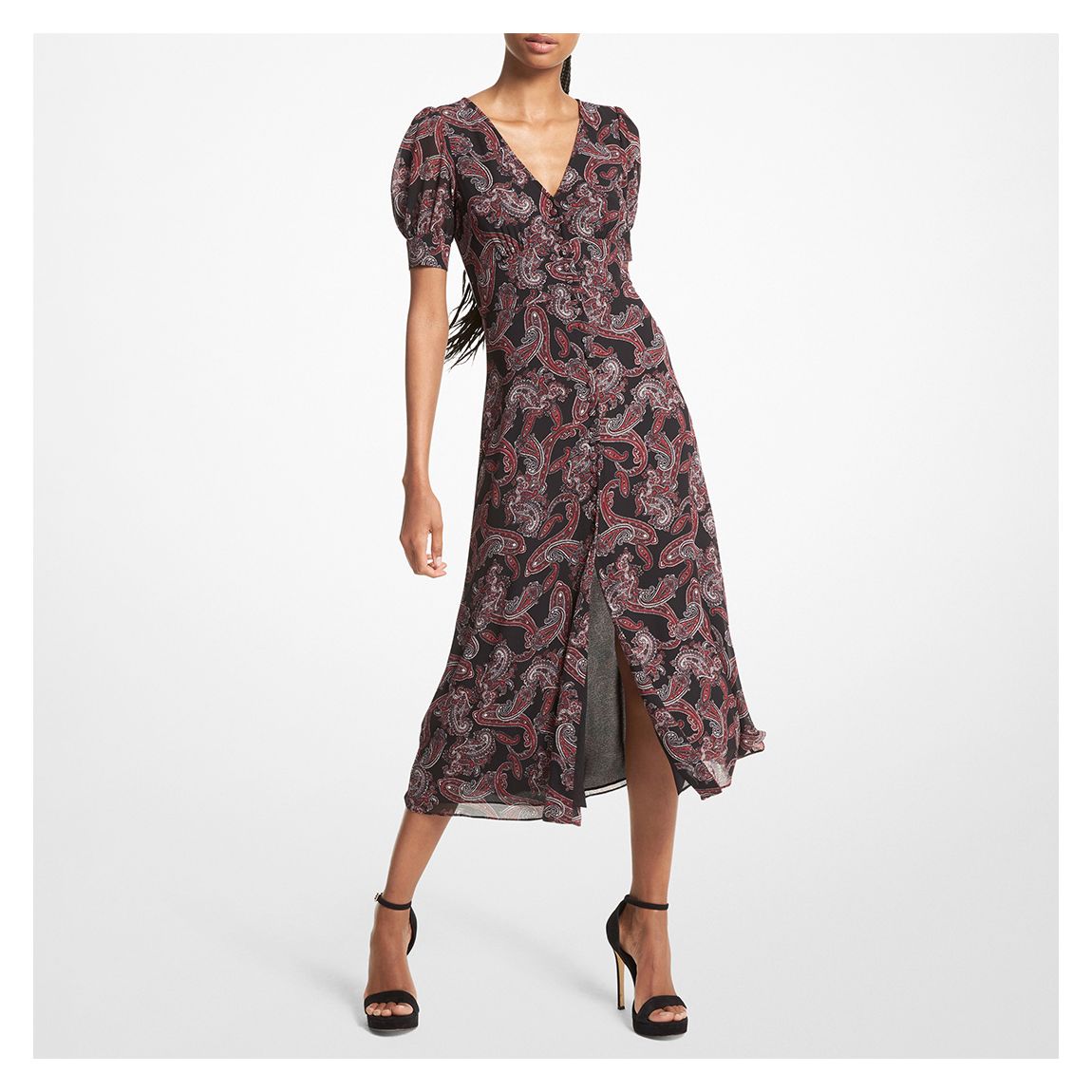 Pink Pop Paisley Midi Dress main product photo